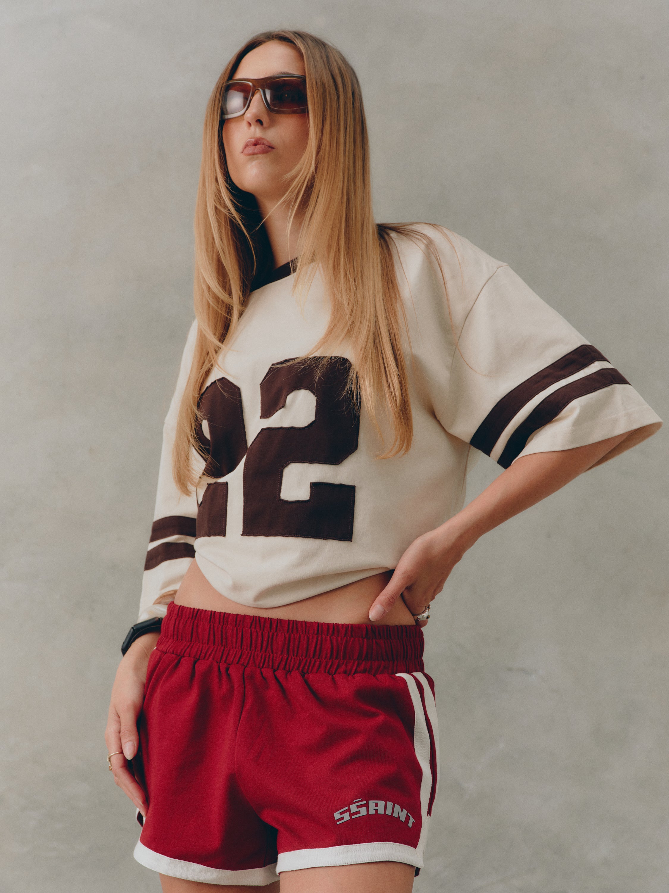 REFLECTIVE V SHORTS - CHERRY