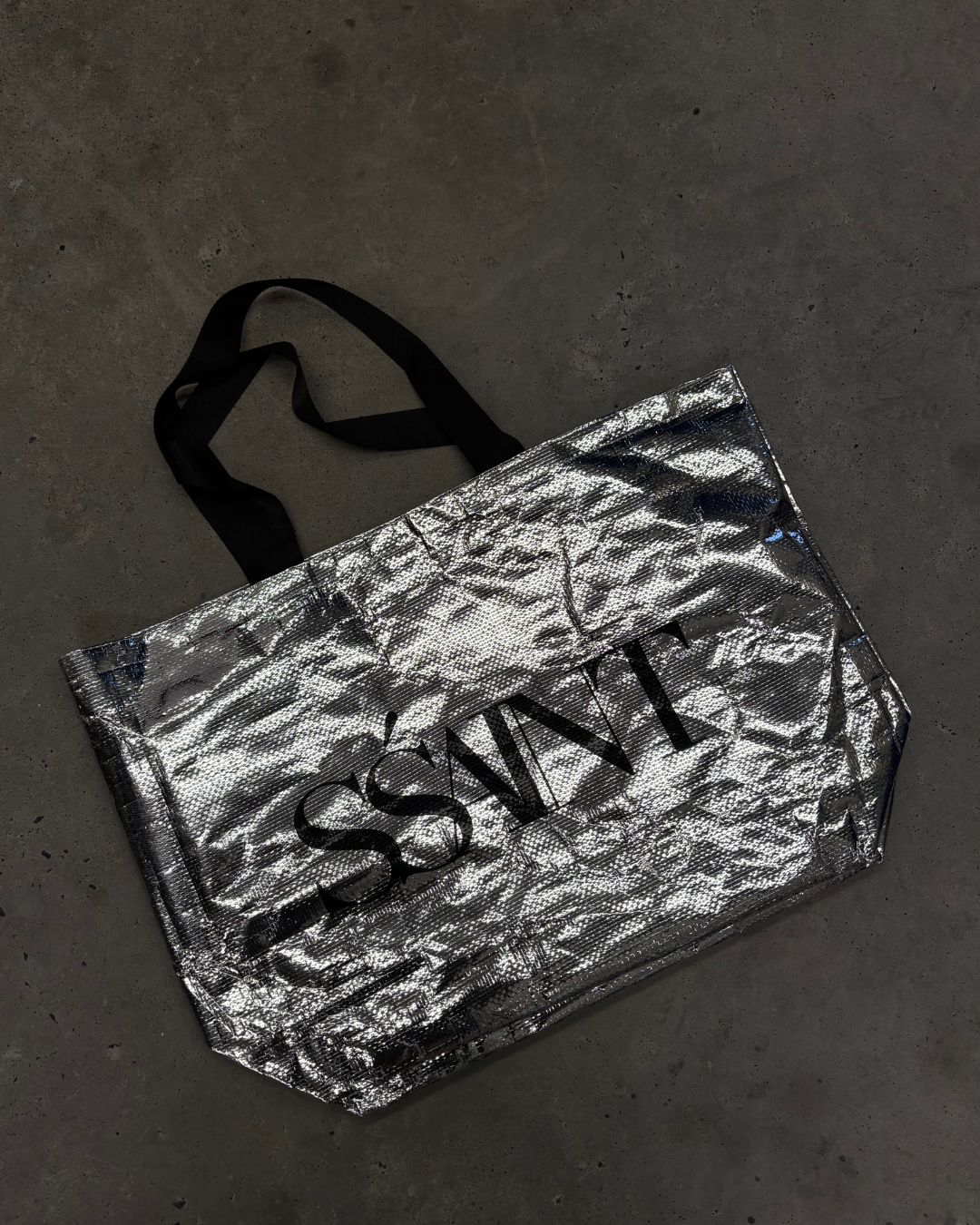 SILVER TOTE BAG