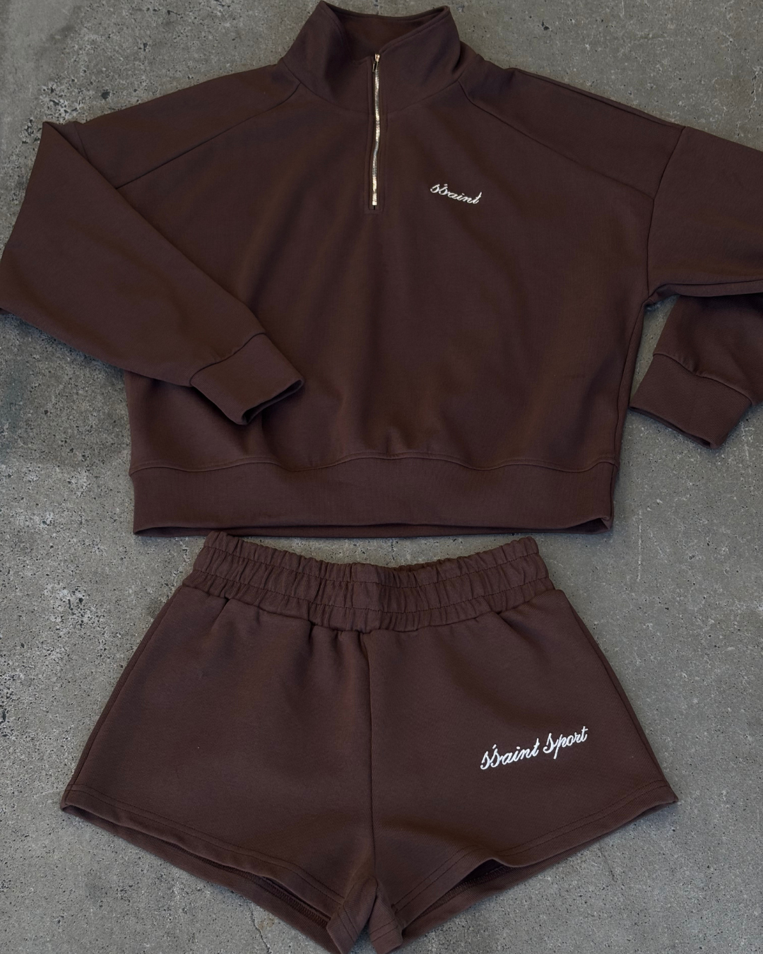 SŚAINT Sport Track Short - Brown
